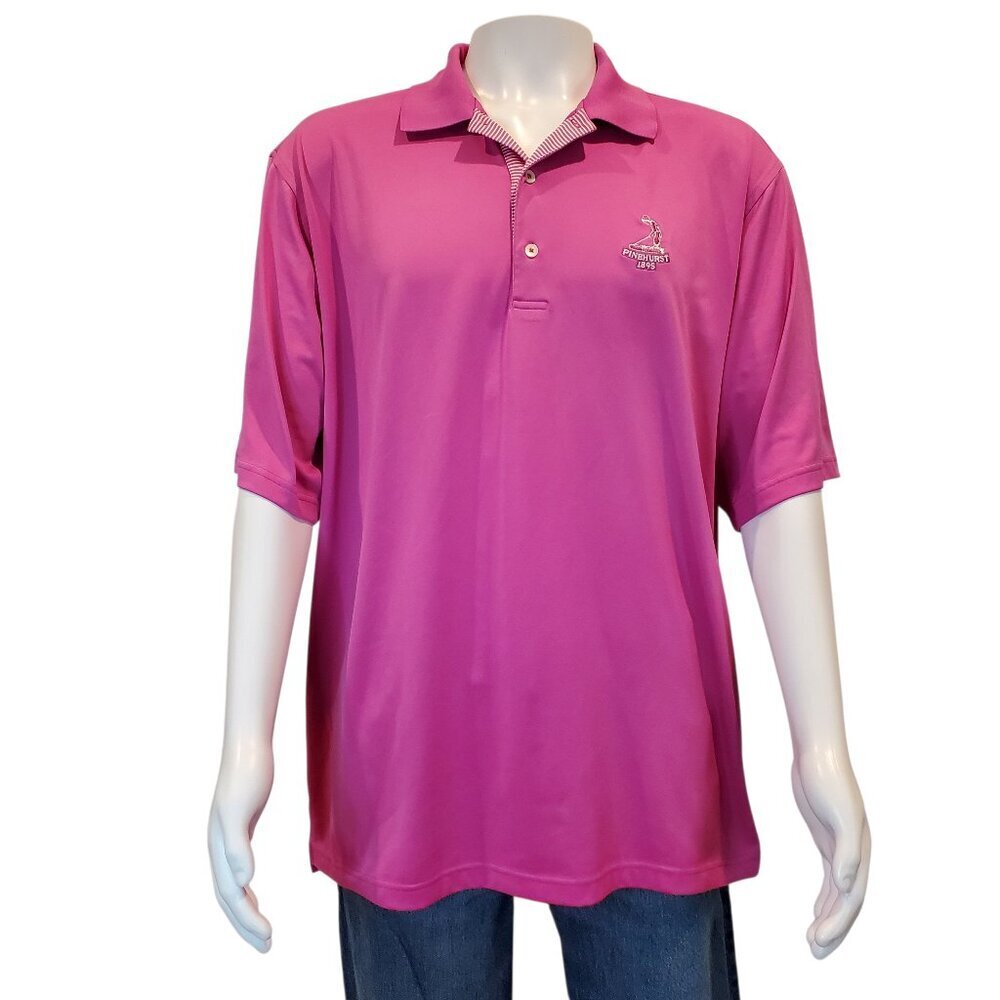 DONALD ROSS Golf Polo Shirt Mens Lightweight Performance Pinehurst in Pink